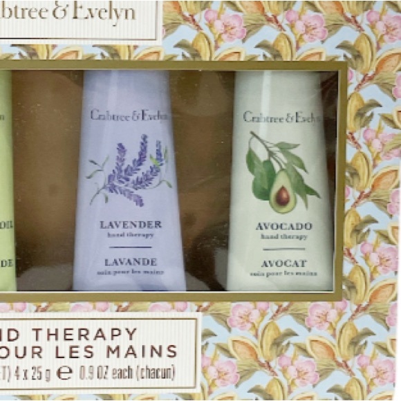 NEW Crabtree & Evelyn ROSEWATER, SWEET ALMOND OIL, LAVENDER, AVOCADO Gift Set - Picture 6 of 8